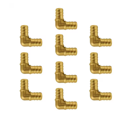 Apollo 1/2 in. Brass PEX-B Barb 90 Elbow (10-Pack)
