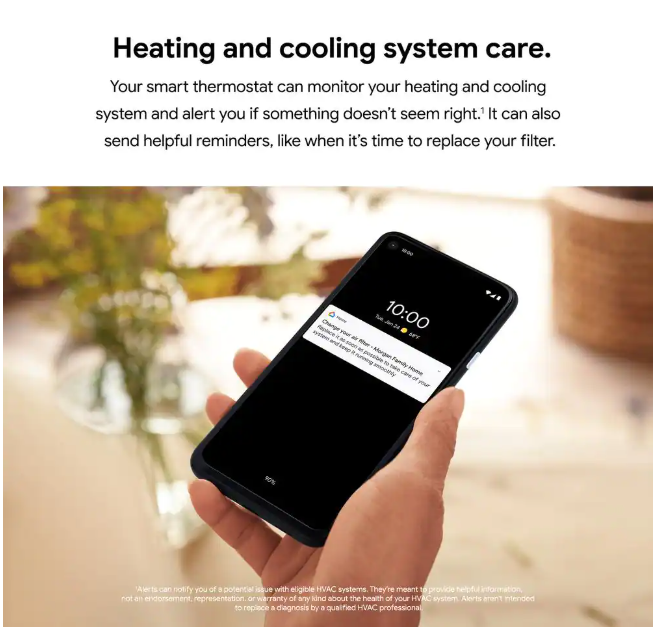 Google Nest Thermostat - Smart Programmable Wi-Fi Thermostat - Charcoal