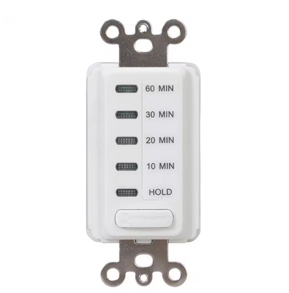 Intermatic 15 Amp 60-Minute Countdown In-Wall Timer - White