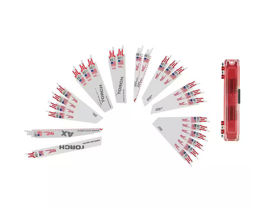 Milwaukee SAWZALL Demolition Nail-Embedded Wood and Metal Cutting Bi-Metal Reciprocating Saw Blade Set (25-Piece)