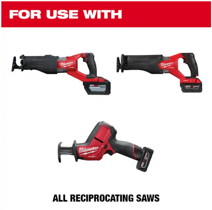 Milwaukee SAWZALL Demolition Nail-Embedded Wood and Metal Cutting Bi-Metal Reciprocating Saw Blade Set (25-Piece)
