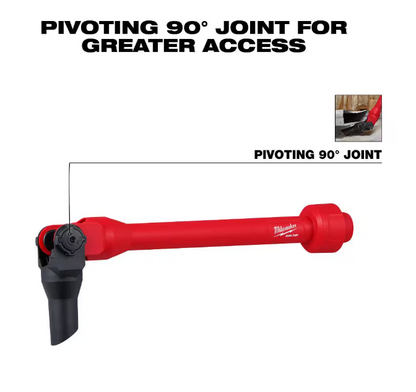Milwaukee AIR-TIP 1-1/4 in. - 2-1/2 in. Pivoting Extension Wand Wet/Dry Shop Vacuum Attachment (1-Piece)