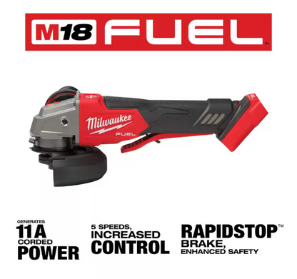 Milwaukee 2888-20 18V Cordless 4.5"/5" Grinder w/ Variable Speed (Tool Only)
