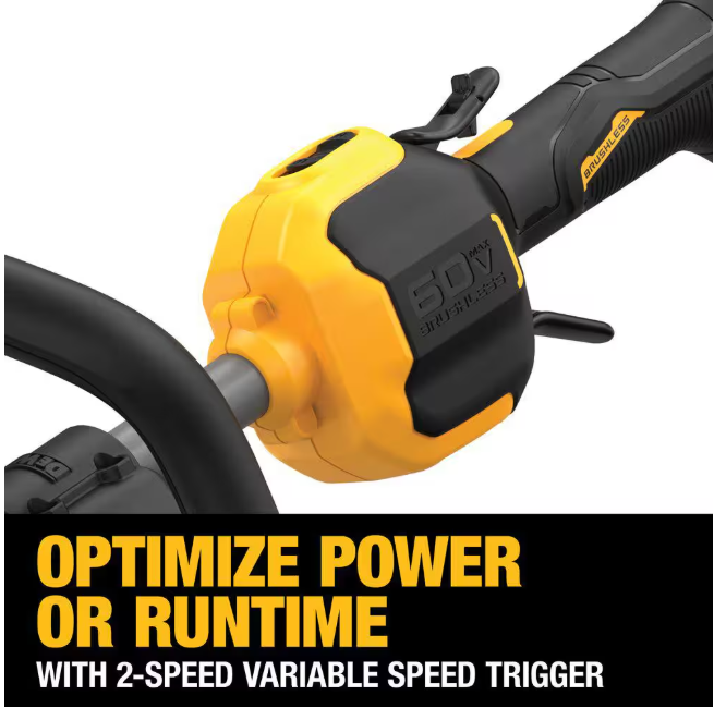 DEWALT FLEXVOLT 60V MAX 17 in. Cordless Battery Powered Attachment Capable Trimmer Kit with Charger