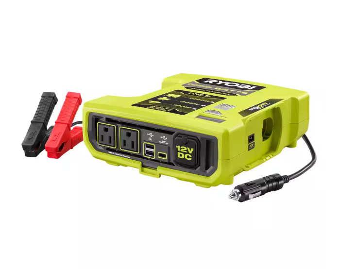 RYOBI ONE+ 18V 1000-Watt Max 12-Volt Automotive Power Inverter