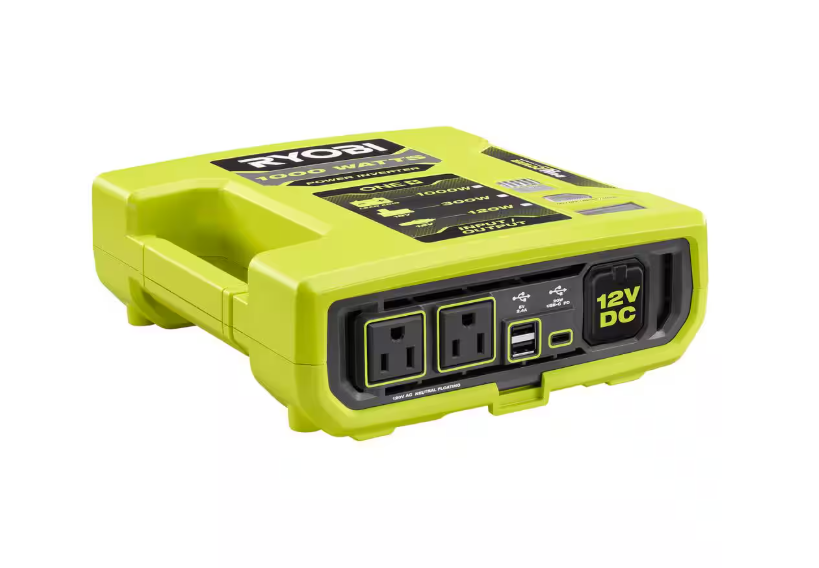 RYOBI ONE+ 18V 1000-Watt Max 12-Volt Automotive Power Inverter