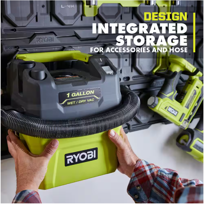 RYOBI ONE+ 18V Cordless 1 Gal. Wet/Dry Vacuum (Tool Only)