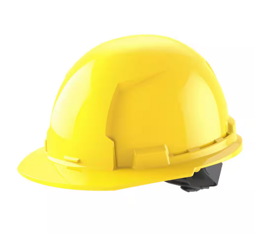 Milwaukee BOLT Yellow Type 1 Class E Front Brim Non-Vented Hard Hat with 4 Point Ratcheting Suspension