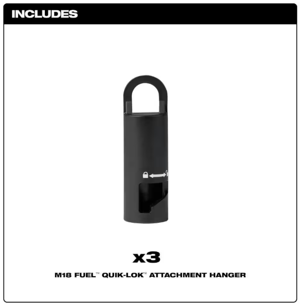 Milwaukee M18 FUEL QUIK-LOK Attachment Hook (3-Pack)