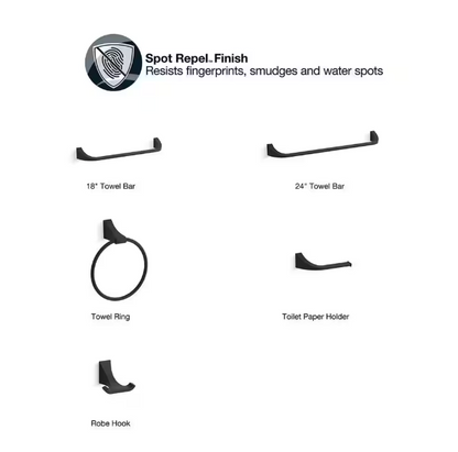KOHLER Katun Robe Hook in Matte Black