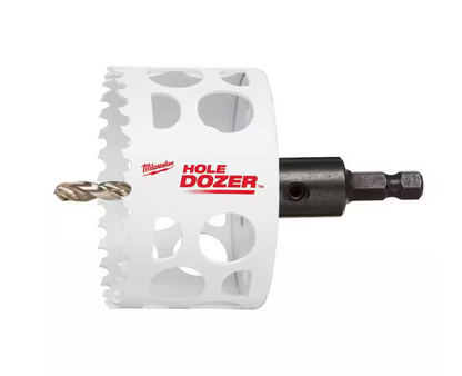 Milwaukee 3 in. Hole Dozer Bi-Metal Hole Saw with 3/8 in. Arbor & Pilot Bit
