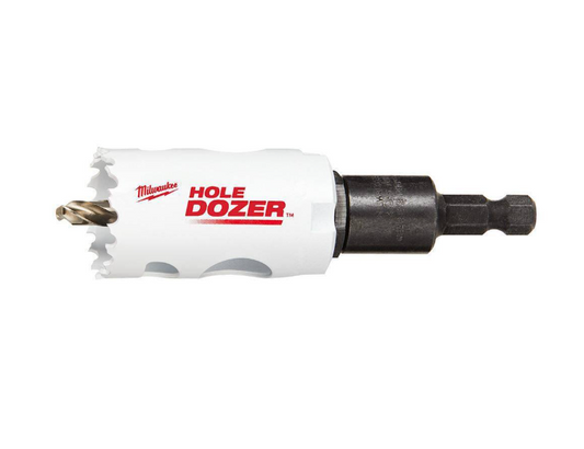 Milwaukee 1-1/4 in. Hole Dozer Bi-Metal Hole Saw with 3/8 in. Arbor & Pilot Bit