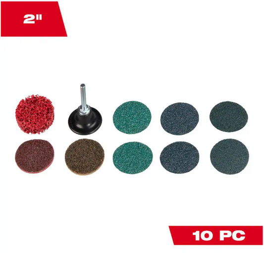 Milwaukee 2 in. Quick Change Disc Kit (10-Pieces)