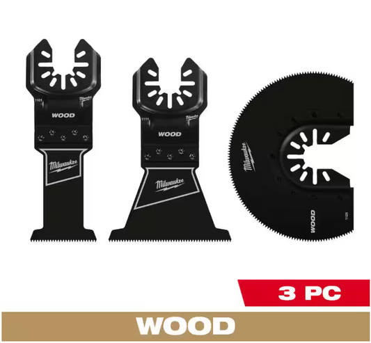 Milwaukee Multi-Tool Oscillating Wood Cutting Blade Kit (3-Piece)