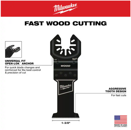 Milwaukee Multi-Tool Oscillating Wood Cutting Blade Kit (3-Piece)