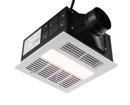SKYSHALO 110 CFM Bathroom Exhaust Fan 1500-Watt Heating Energy-Saving Bathroom Ceiling Fan, Low Noise Operation, Energy-Saving