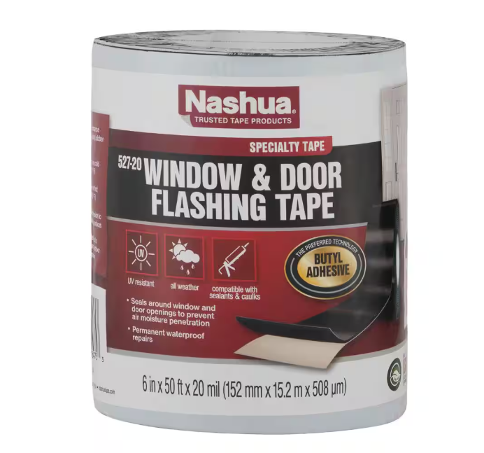 (6 Pack) Nashua Tape 6 in. x 50 ft. Window and Door Flashing Tape
