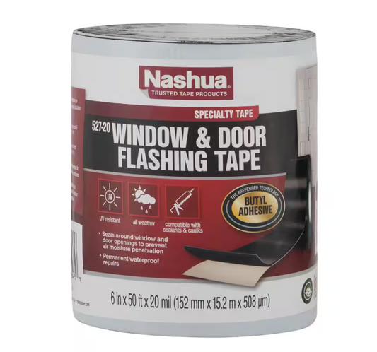 Nashua Tape 6 in. x 50 ft. Window and Door Flashing Tape