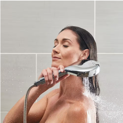 Waterpik 7-Spray Patterns with 1.8 GPM 4.75 in. Wall Mount Adjustable Handheld Shower Head in Chrome