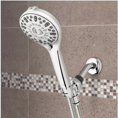 Waterpik 7-Spray Patterns with 1.8 GPM 4.75 in. Wall Mount Adjustable Handheld Shower Head in Chrome