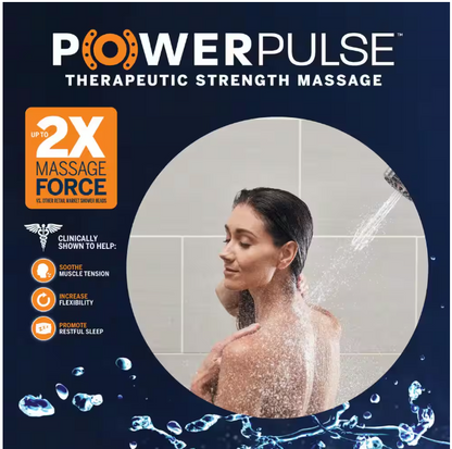 Waterpik 7-Spray Patterns with 1.8 GPM 4.75 in. Wall Mount Adjustable Handheld Shower Head in Chrome