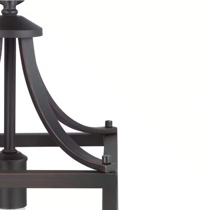 Hampton Bay Boswell Quarter 9-1/2 in. 1-Light Distressed Black Farmhouse Mini-Pendant Kitchen Light