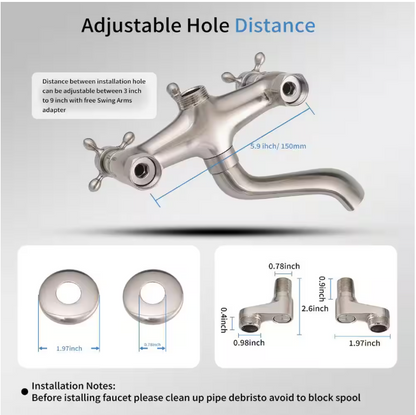 BWE 3-Handle Claw Foot Tub Faucet with Telephone Shaped Hand Shower Old Style Spigot and Hand Shower in Brushed Nickel