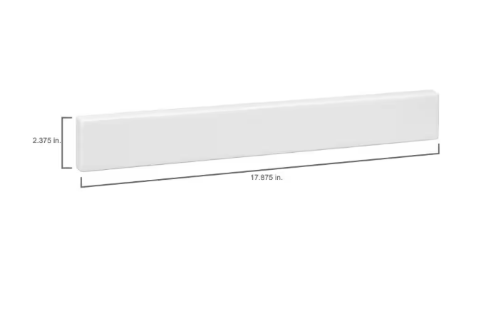 17.875 in. W Cultured Marble Vanity Sidesplash in White
