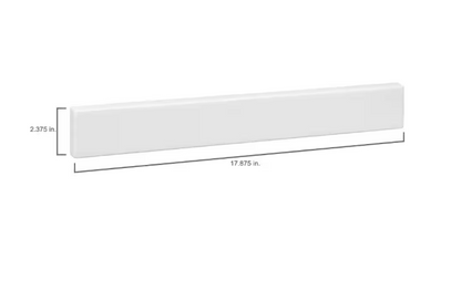 17.875 in. W Cultured Marble Vanity Sidesplash in White