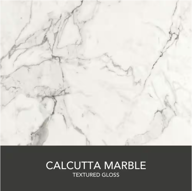 Hampton Bay Calcutta Marble Endsplash Kit for Laminate Countertop with Full-Wrap Ogee Edge and Loose Backsplash