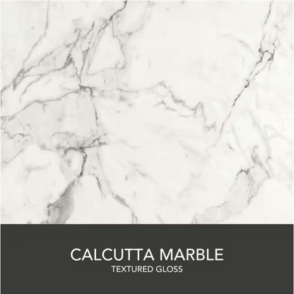 Hampton Bay Calcutta Marble Endsplash Kit for Laminate Countertop with Full-Wrap Ogee Edge and Loose Backsplash