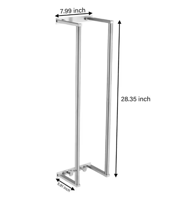 BWE Towel Rack with 2-Towel Bars Wall Mount Holder, Bathroom Organizer for Bathroom Hooks in Brushed Nickel