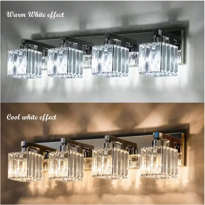 EDISLIVE Orillia 27.5 in. 4-Light Chrome Bathroom Vanity Light with Crystal Shades