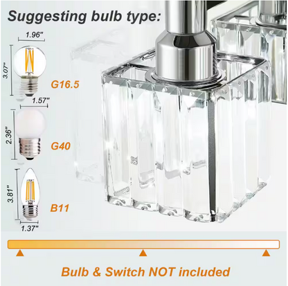 EDISLIVE Orillia 27.5 in. 4-Light Chrome Bathroom Vanity Light with Crystal Shades
