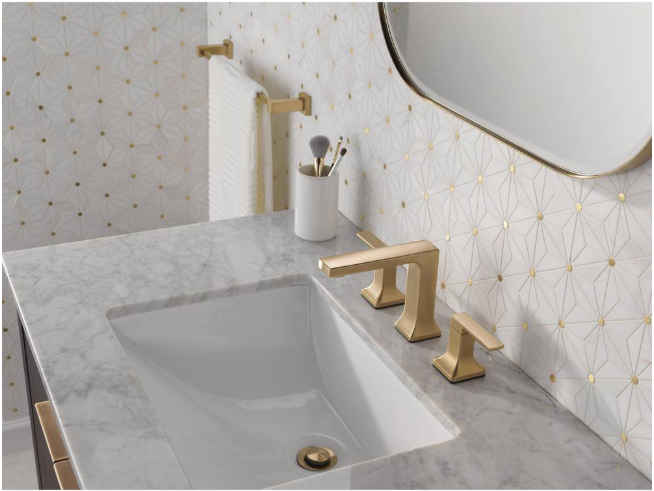 Delta Velum Gold 18 in. Wall Mounted Single Towel Bar in Champagne Bronze