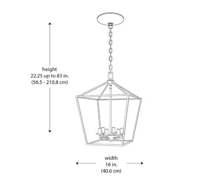 Home Decorators Collection Weyburn 6-Light Gold Farmhouse Chandelier Light Fixture with Caged Metal Shade