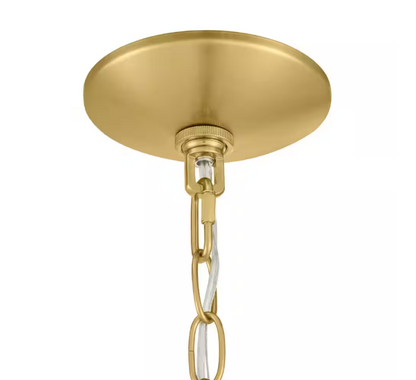 Home Decorators Collection Weyburn 6-Light Gold Farmhouse Chandelier Light Fixture with Caged Metal Shade