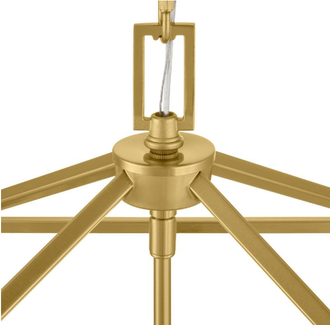 Home Decorators Collection Weyburn 6-Light Gold Farmhouse Chandelier Light Fixture with Caged Metal Shade