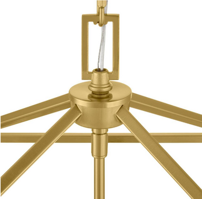 Home Decorators Collection Weyburn 6-Light Gold Farmhouse Chandelier Light Fixture with Caged Metal Shade