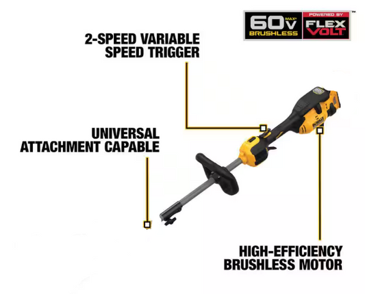 DEWALT FLEXVOLT 60V MAX 17 Battery Powered Attachment Capable Power Head (Tool Only)