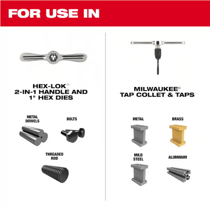 Milwaukee Hex-LOK 2-in-1 Threading Handle & Tap Collet
