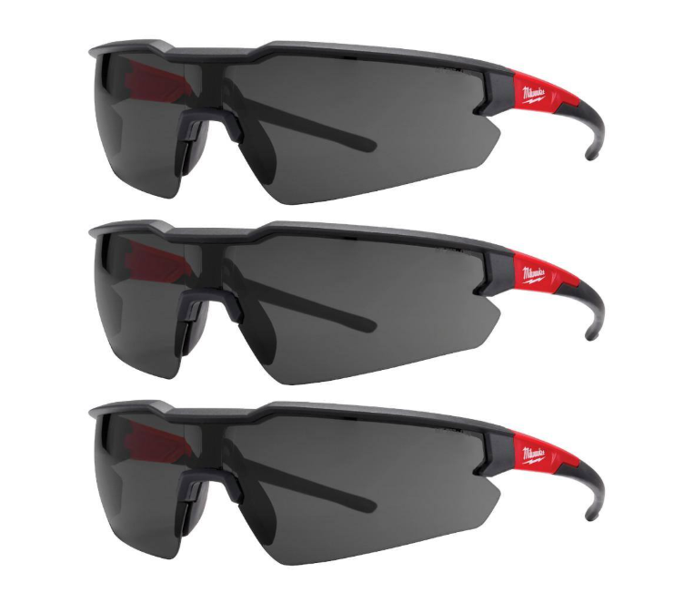 Milwaukee Tinted Safety Glasses Anti-Scratch Lenses (3-Pack)