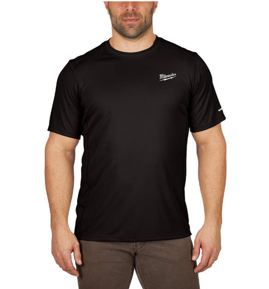 Milwaukee Men's WORKSKIN 2X-Large Black Lightweight Performance Short-Sleeve T-Shirt
