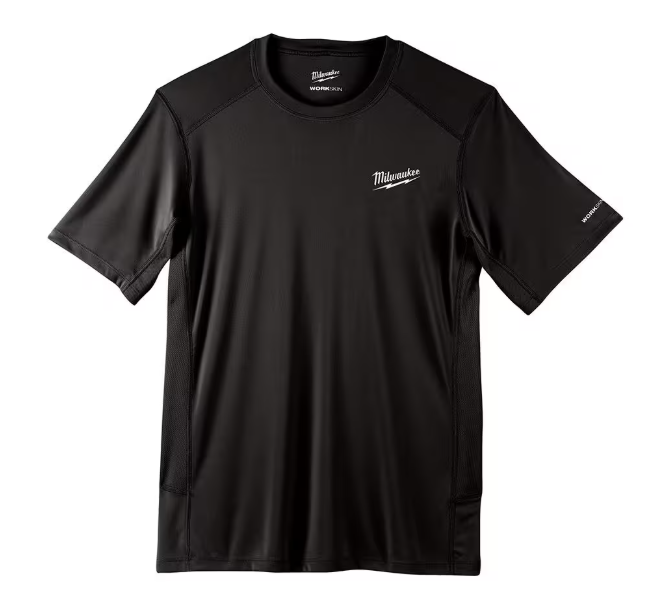 Milwaukee Men's WORKSKIN 2X-Large Black Lightweight Performance Short-Sleeve T-Shirt