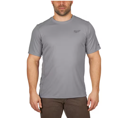 Milwaukee Gen II Men's Work Skin Large Gray Light Weight Performance Short-Sleeve T-Shirt