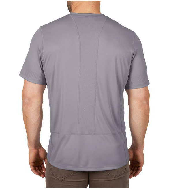 Milwaukee Gen II Men's Work Skin Large Gray Light Weight Performance Short-Sleeve T-Shirt