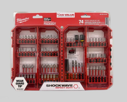 Milwaukee SHOCKWAVE Impact Duty Alloy Steel Screw Driver Bit Set (74-Piece)