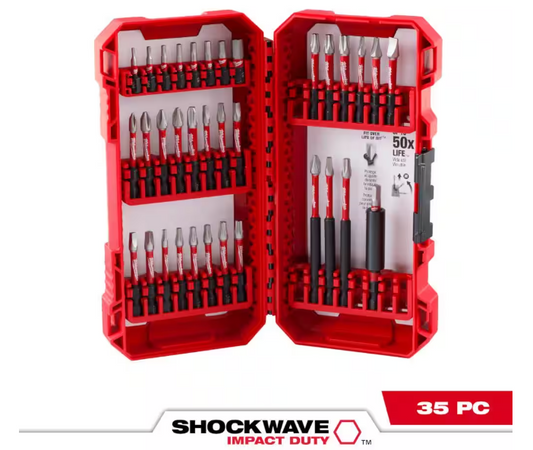 Milwaukee SHOCKWAVE Impact Duty Alloy Steel Screw Driver Bit Set (35-Piece)