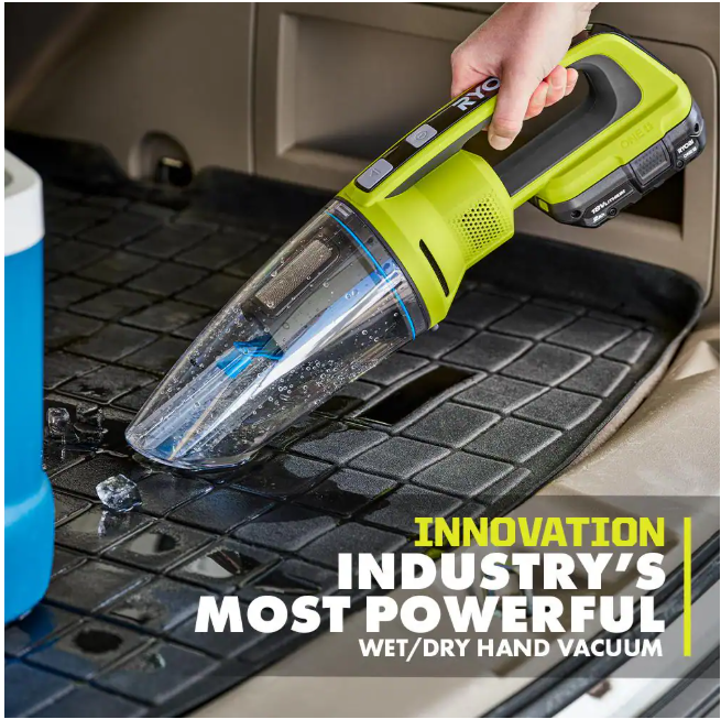 RYOBI ONE+ 18V Cordless Wet/Dry Hand Vacuum (Tool Only)