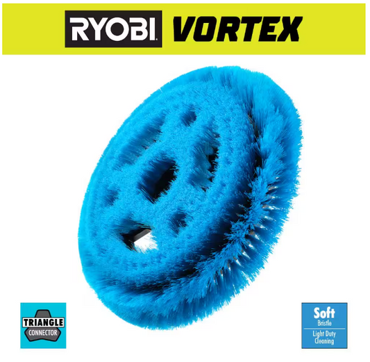 RYOBI 9 in. VORTEX Soft Bristle Brush